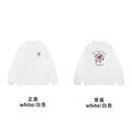 Front and Back Style-Flower Pattern White