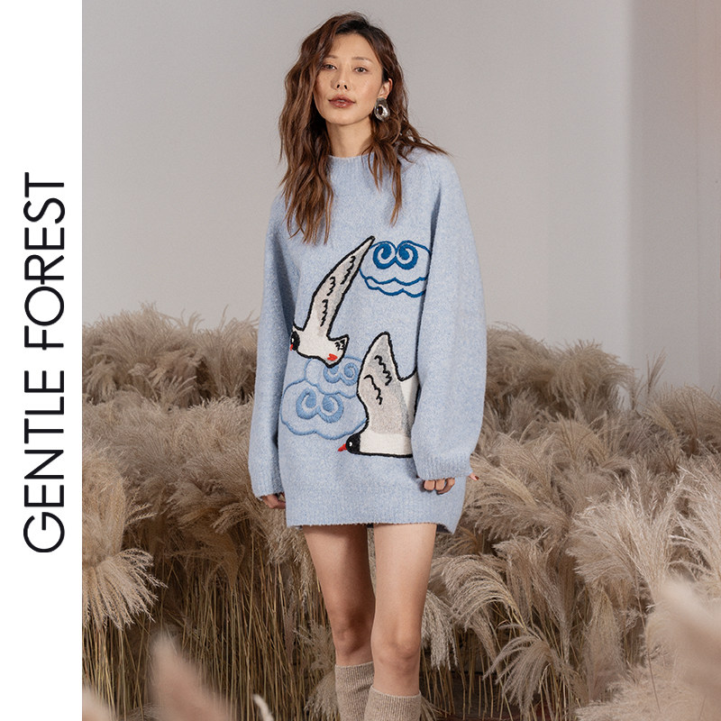 牦牛绒海鸥羊毛毛衣秋冬新款