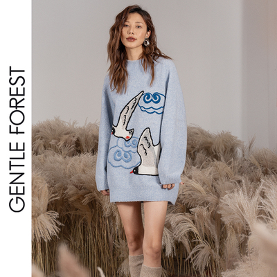 牦牛绒海鸥羊毛毛衣秋冬新款