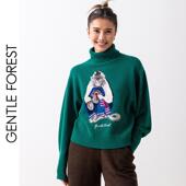 Gentle 滇金丝猴趣味穿搭针织高领套头衫 Forest 彝