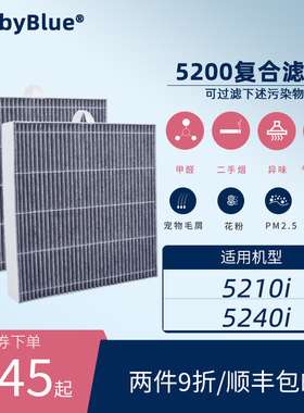 BabyBlue适配Blueair布鲁雅尔5210i/5240i滤芯5410i/5440i过滤网