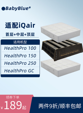 适用于Iqair空气净化器滤芯Healthpro250/100Plus/Gc新滤芯组