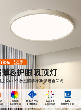 LED三防吸顶灯超薄圆形卧室厨房过道卫生间浴室走廊防水厨卫灯具