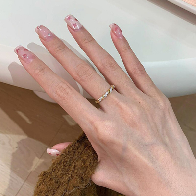 纯银麻花微镶钻戒指女轻奢高级感