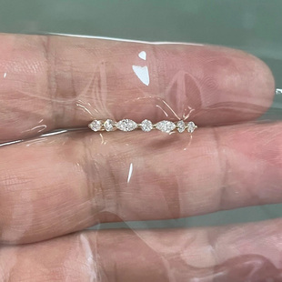 超闪不规则仿马眼排钻戒指女轻奢高级感食指戒2025新款 冷淡风 爆款