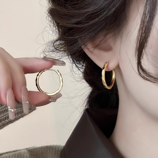 素圈耳环2025年新款 高级感小众独特简约气质冷淡风圈圈耳圈女 爆款