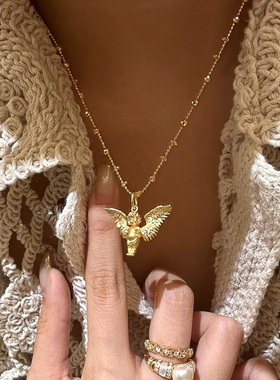 爱神丘比特吊坠项链女款2025新款