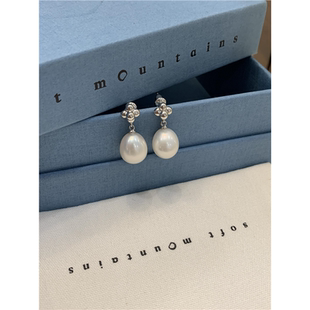 S925纯银花朵珍珠流苏耳环2025新款 秋冬耳钉女轻奢高级感气质 爆款