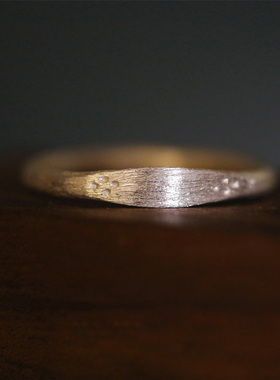 古典拉丝錾花戒指轻奢高级感气质