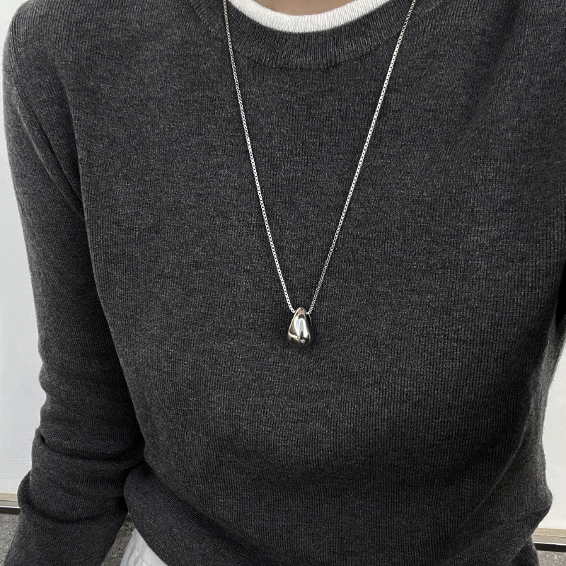 金属水滴项链女款2025新款毛衣链