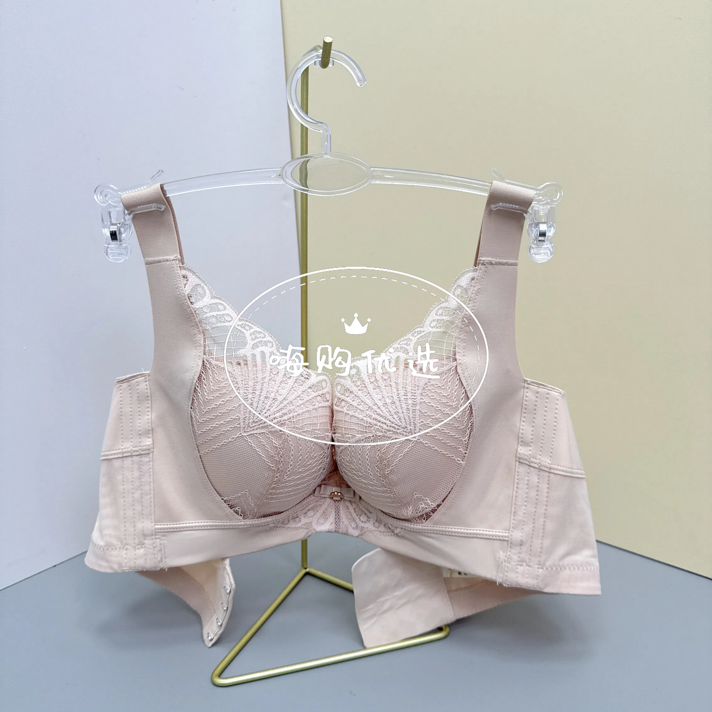 GM37-中薄2mm云感棉软钢内里蚕宝宝收副乳防下垂内衣文胸-8445HB