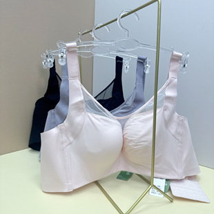 GM26 大胸显小光面无痕薄杯1mm软钢宽侧收内衣文胸1373J 歌慕尔