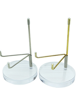 圆形亚克力透明矿标架水晶原石矿物标本展示架指南针底座画架