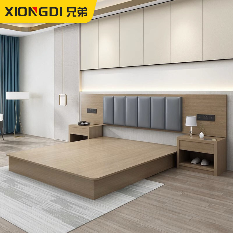 宾馆床酒店家具标间全套民宿快捷旅馆公寓单双人床民宿客房专用床