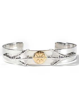 日本手工制印第安平打鹰爪手镯