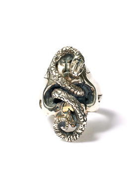 GALCIA男925银饰朋克骷髅戒指