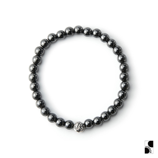 =silvarie=LONE ONES 美国 6mm赤铁矿浮雕巢图腾银珠潮流手串手链