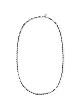 silvarie自产做旧麻花链纯银项链