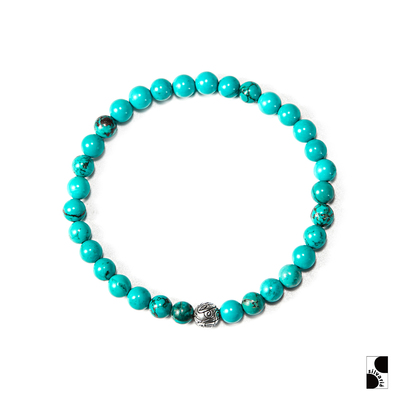 LONEONES绿松石串珠银珠手串