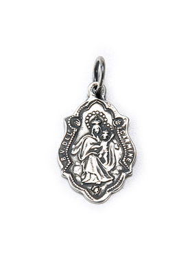 GALCIA纯银手工做旧银牌吊坠男女