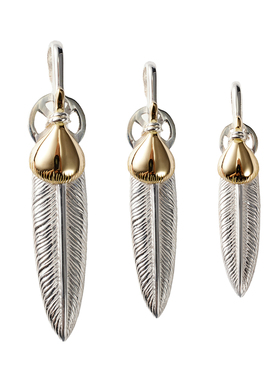 GODSUNS男纯银金贝吊坠