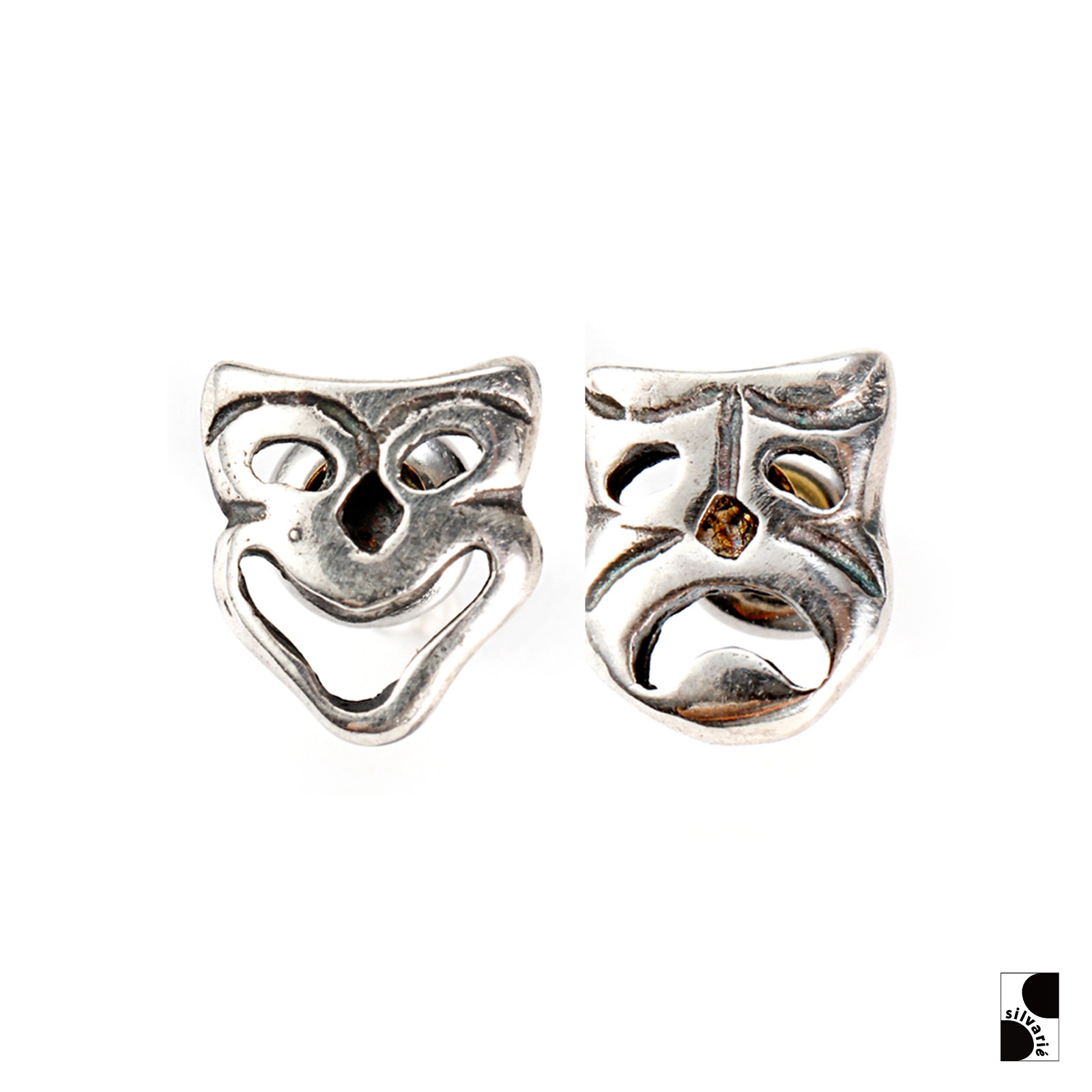 GALCIA做旧耳钉925银小众个性