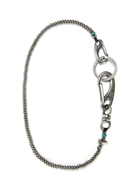 =silvarie=SUNKU39 日本制镀银美式复古做旧银珠款裤链财布链日潮