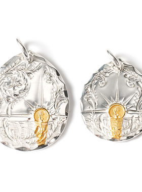 WILDWOOD纯银点金唐草纹吊坠男