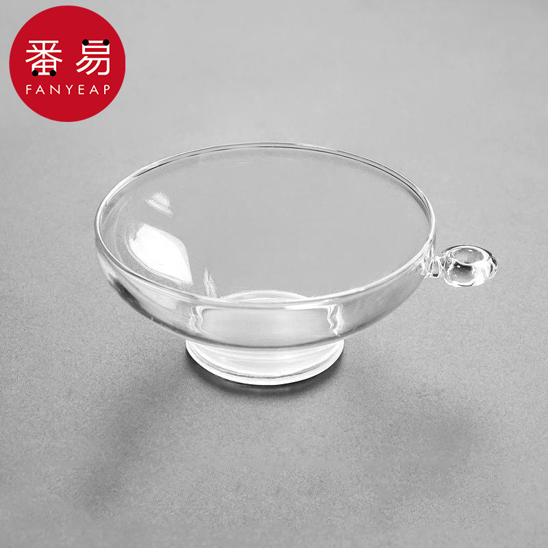 茶漏AB1S242-玻璃茶隔耐热茶海茶水分离器功夫茶具配件茶滤茶水