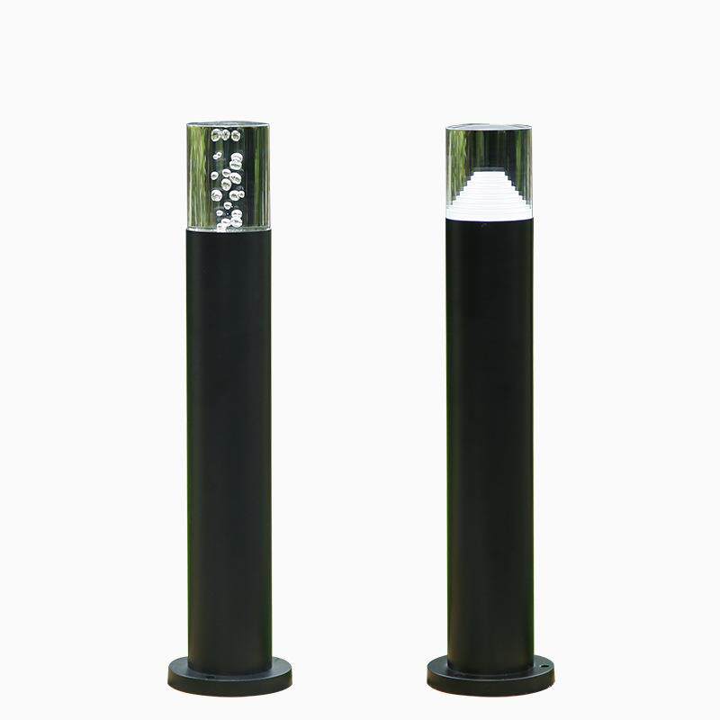 led草坪灯7W水晶气泡亚克力园林绿化圆柱形花园庭院灯厂家