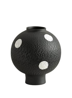 侘寂风插干花陶瓷花器复古黑白抽象异型民宿玄关客厅花
