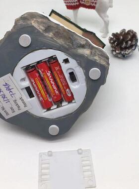 现货透明树脂工艺品透明水晶球玻璃圣诞球带灯音乐盒树脂摆件
