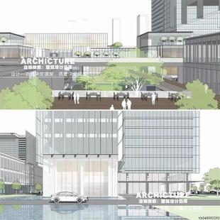 skp城市玻璃幕墙SU模型滨水商业酒店综合体办公楼写字楼sketchup