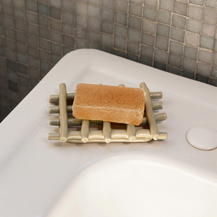 ferm living Ceramic 手工陶瓷肥皂盘编织托盘洗手间卫生间收纳盘