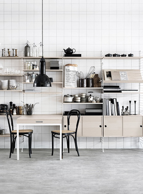 川至悦来 瑞典String System墙上置物架组件配件零件自由组合