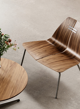 丹麦Fritz Hansen PK23™,休闲椅胡桃木双人椅客厅图书馆设计师椅