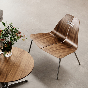 丹麦Fritz Hansen PK23™,休闲椅胡桃木双人椅客厅图书馆设计师椅