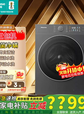 海信大薄荷洗烘一体全自动滚筒洗衣机10公斤阻垢活水洗WD100E3Q1