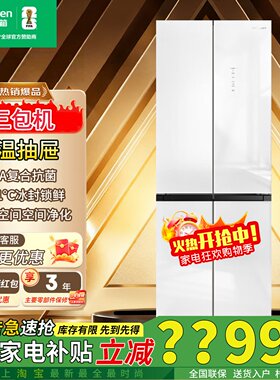 容声小方糕410L十字超薄零嵌冰箱