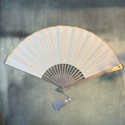 钛合金扇子手工宣纸钛战术扇子