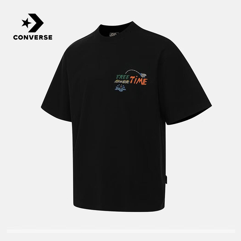 Converse匡威夏季新款男圆领休闲短袖时尚百搭运动T恤 MCJ643-023