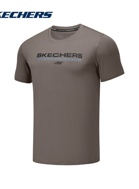 Skechers斯凯奇25夏男装基础运动休闲针织短袖T恤 P225M160-05QR