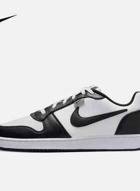 耐克男鞋Ebernon Low PRM黑白熊猫低帮板鞋休闲运动鞋AQ1774-102