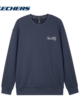 Skechers斯凯奇男女加绒保暖时尚潮流针织套头卫衣 L324U106/026R