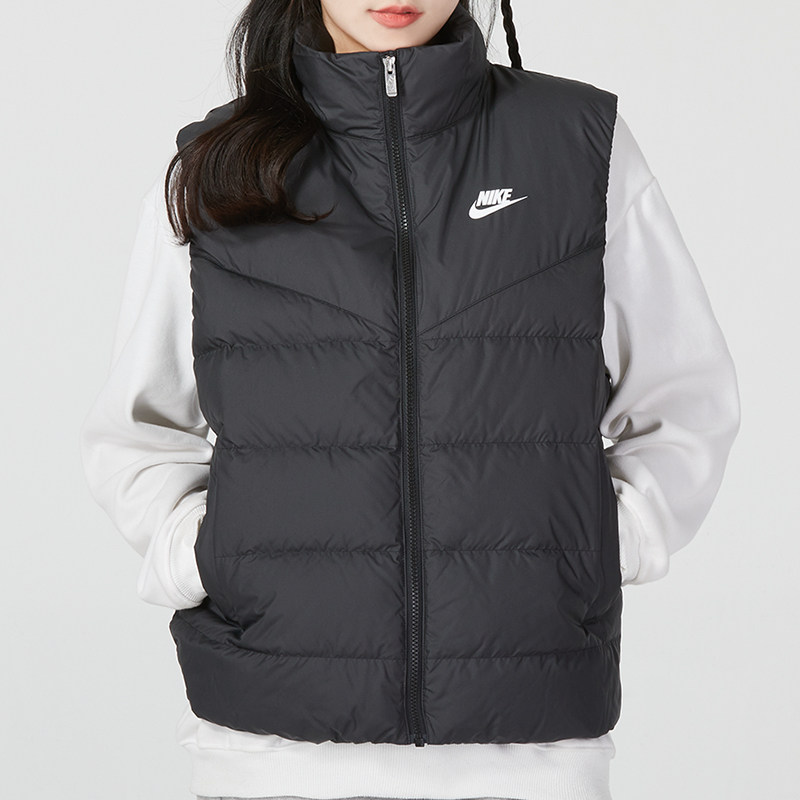 Nike耐克羽绒马甲背心女冬季新款运动休闲保暖外套DQ6897-