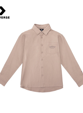 匡威男女衬衫马年起飞春新款新年主题章牌绣花叠穿衬衫UCJ393-X9V