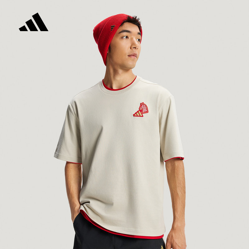 adidas阿迪达斯新年款短袖26新款男女棉质运动休闲宽松T恤 KQ5100,运动服/休闲服装,运动T恤,淘宝优惠券,粉丝福利购,淘宝优惠卷