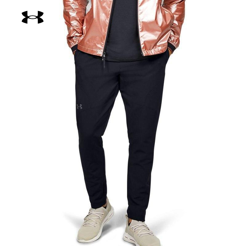 安德玛UA长裤男裤小脚裤健身训练透气速干裤束脚裤1352028-001