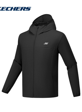 Skechers斯凯奇2025秋季新款男士休闲连帽梭织外套 P325M049/0018