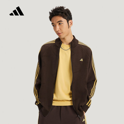 adidas阿迪达斯新年款外套26新款男运动休闲宽松针织开衫 KE4060